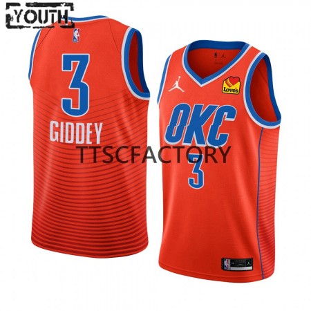 Maillot Basket Oklahoma City Thunder Josh Giddey 3 Nike 2022-23 Statement Edition Orange Swingman - Enfant